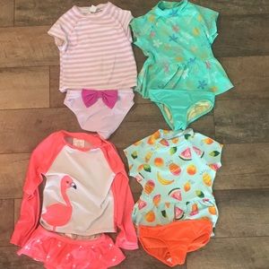 Lot of 4 Girls swim suits